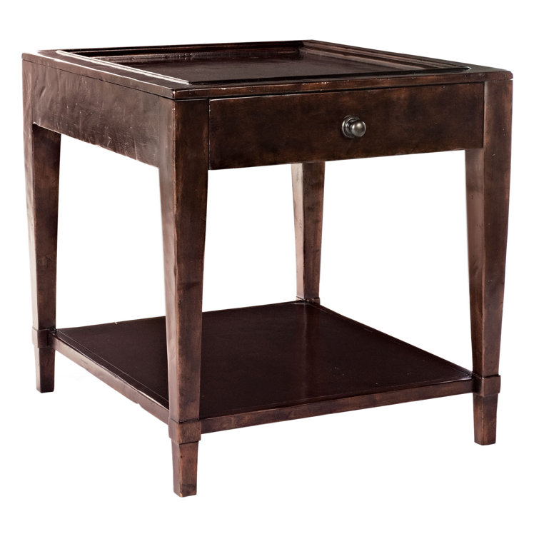 Vintage end deals table with storage